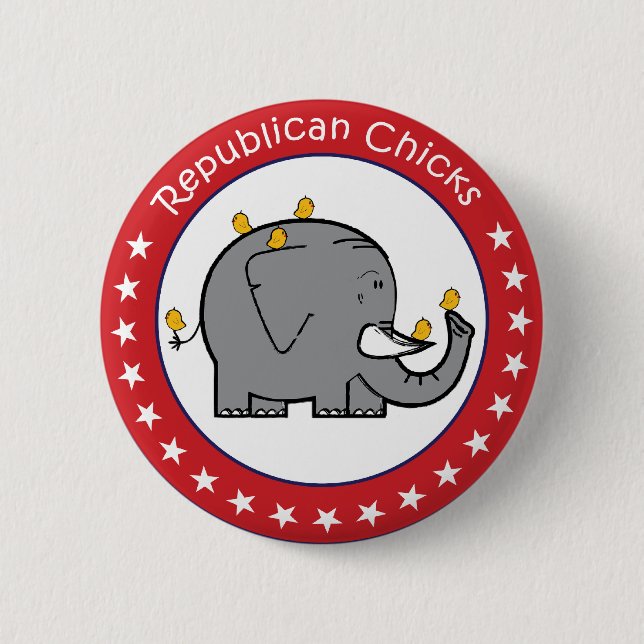 republican chicks 2 inch round button (Front)