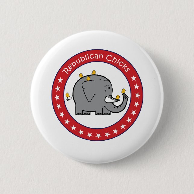 republican chicks 2 inch round button (Front)