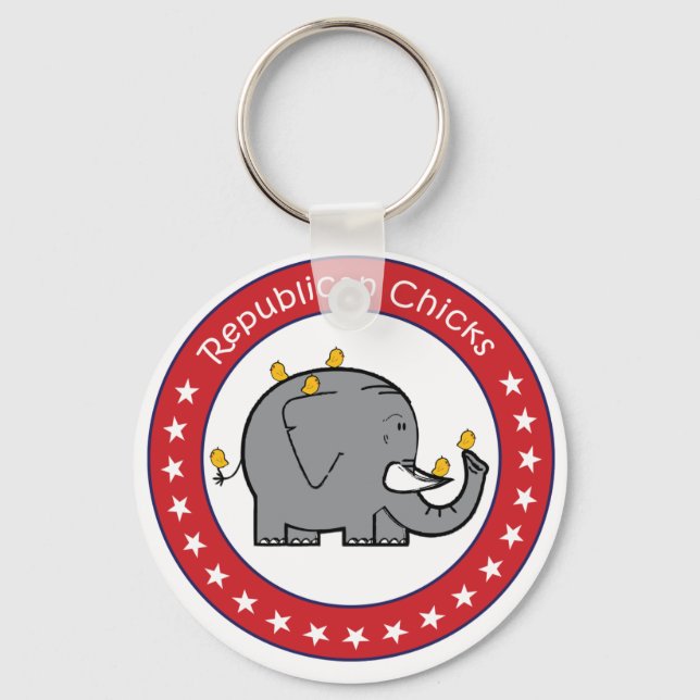 republican chicks keychain (Front)