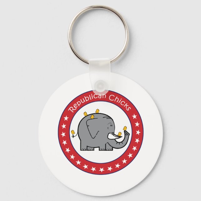 republican chicks keychain (Front)