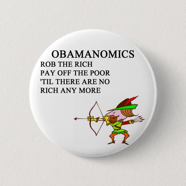 republican conservative anti obama joke 2 inch round button (Front)