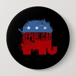 REPUBLICAN ELECTION 4 INCH ROUND BUTTON
