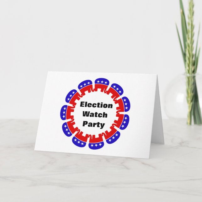 Republican Election Watch Party Card (Front)