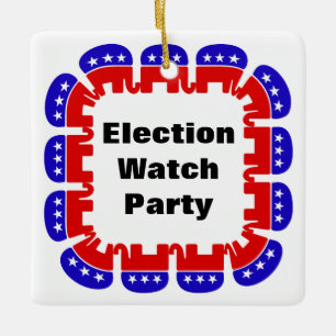 Republican Election Watch Party Ceramic Ornament