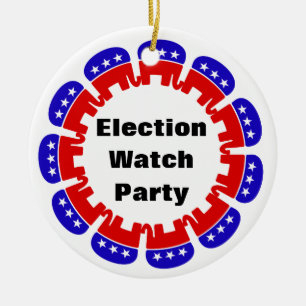 Republican Election Watch Party Ceramic Ornament