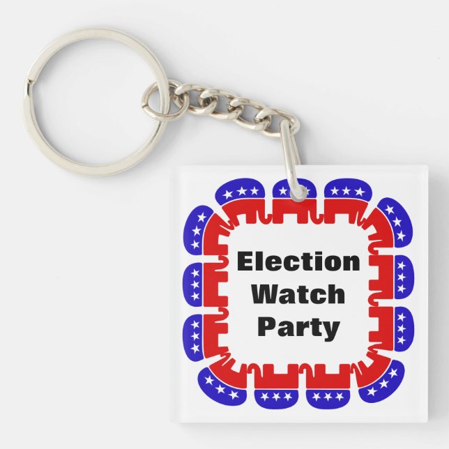 Republican Election Watch Party Keychain (Front)