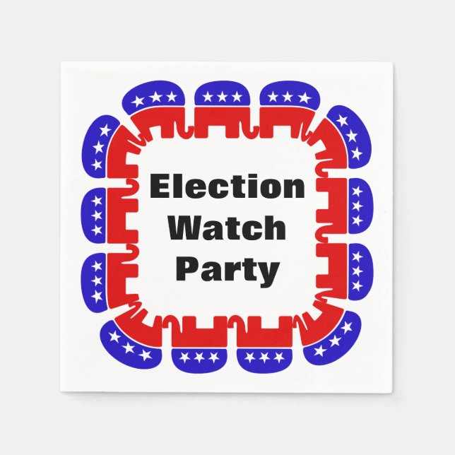 Republican Election Watch Party Napkin (Front)