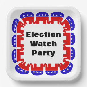 Republican Election Watch Party Paper Plate
