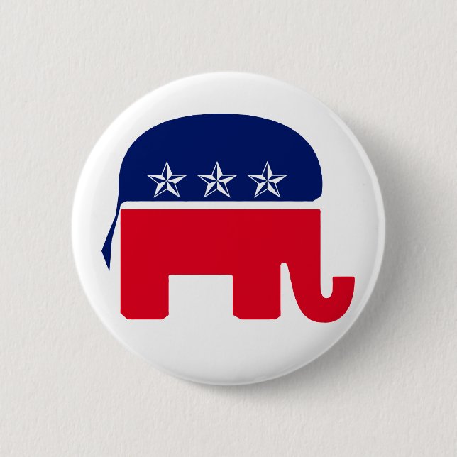 Republican Elephant 2 Inch Round Button (Front)