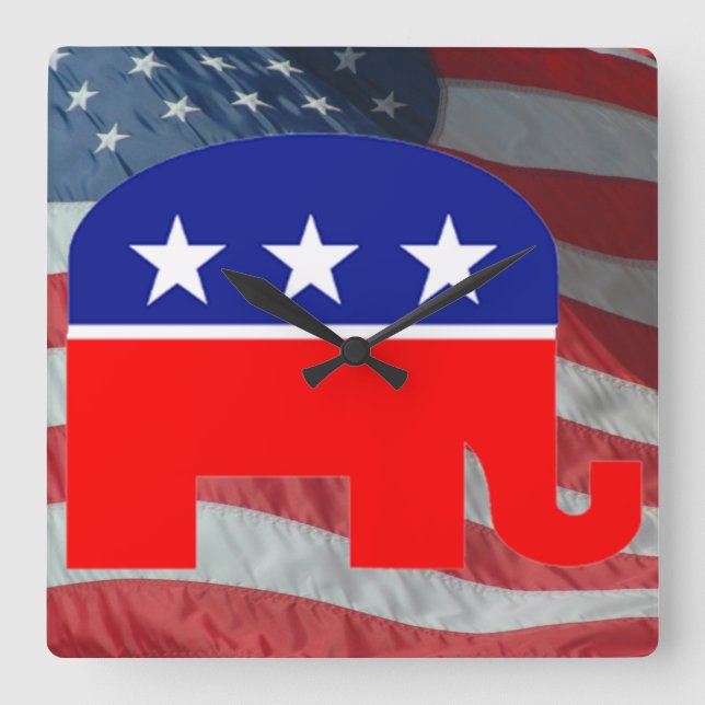 republican elephant clock (Front)