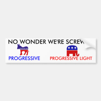 Republican_elephant, Democratic-donkey, NO WOND... Bumper Sticker