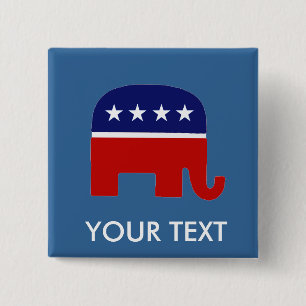 Republican Elephant / GOP Elephant 2 Inch Square Button