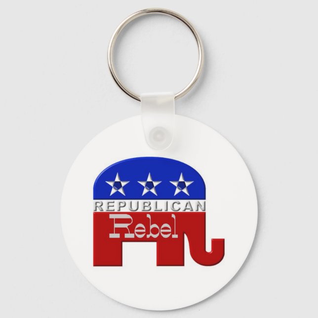 Republican-Elephant Keychain (Front)