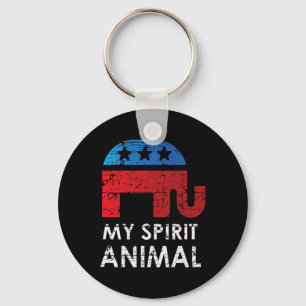 Republican Elephant  Keychain