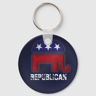 Republican elephant logo keychain
