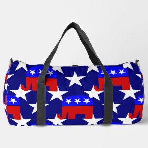 republican elephant politics election stars  duffle bag