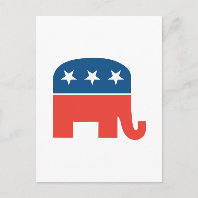 Republican Elephant Postcard (Front)