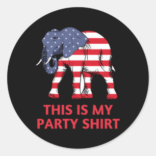Republican Elephant This Is My Py Classic Round Sticker