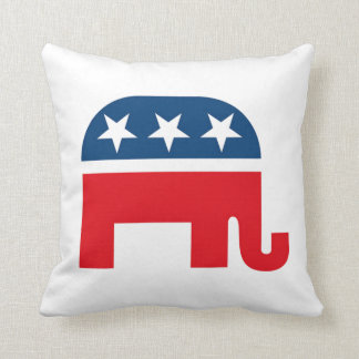Republican Elephant Throw Pillow