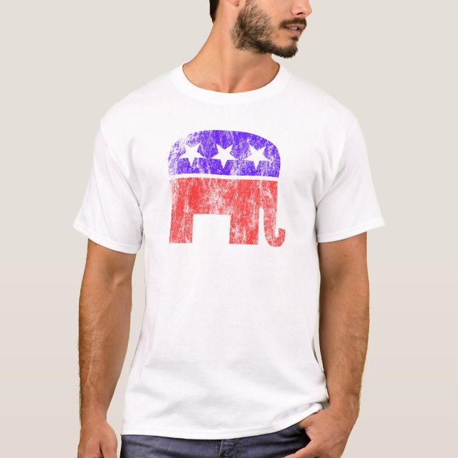 Republican Elephant Vintage T-Shirt (Front)