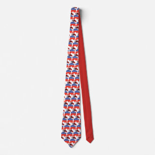 Republican Elephant wearing a Santa Claus Hat Tie