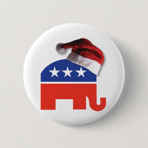 Republican-Elephant-XMAS 2 Inch Round Button
