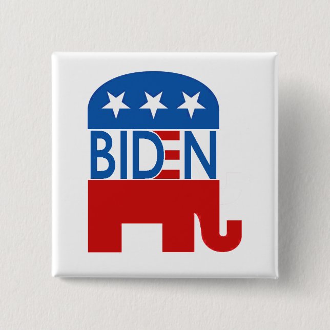 Republican for Biden 2020 2 Inch Square Button (Front)
