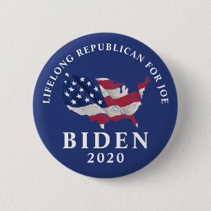 Republican for Joe   Vote For Joe Biden 2020 2 Inch Round Button