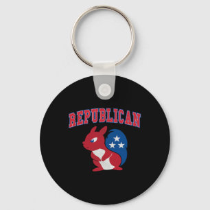 Republican For P’nut Peanut In Honor Of P’nut Grea Keychain