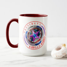 Republican Harris-Walz Dual Stamp Medallion Mug