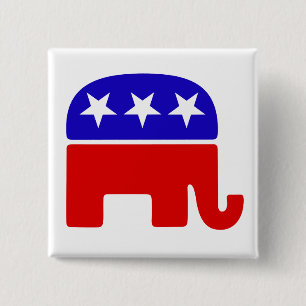 Republican Logo 2 Inch Square Button