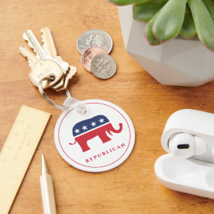 Republican Metal Keychain