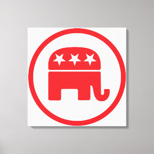Republican Party Political Symbol (Elephant) Canvas Print