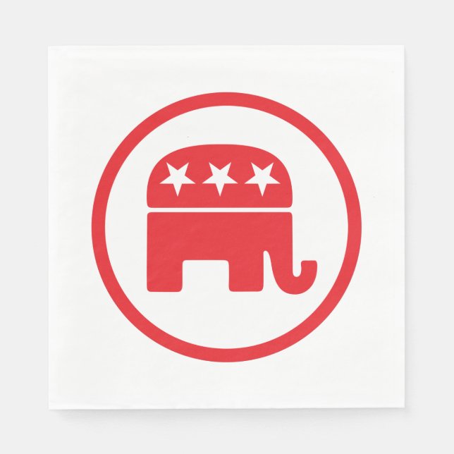 Republican Party Political Symbol (Elephant) Napkin (Front)
