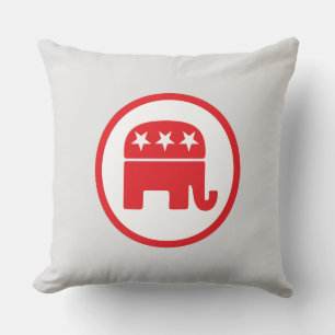 Republican Party Symbol Throw Pillow