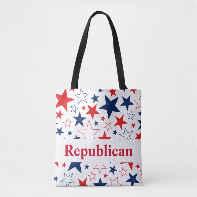 Republican Patriotic Stars Tote Bag (Front)