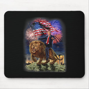 - Republican President Donald Trump Riding War Mouse Pad