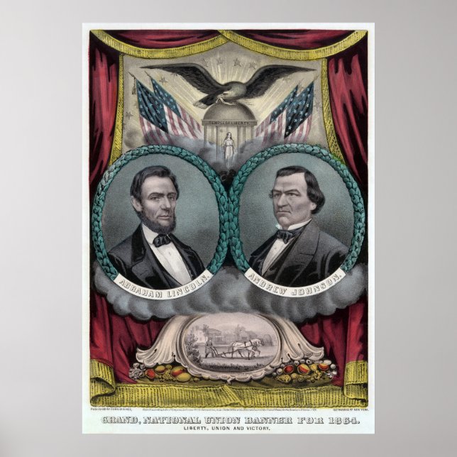Republican Presidential Ticket 1864 Poster (Front)