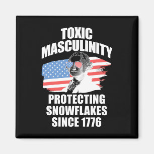 Republican Toxic Masculinity American Flag George Magnet