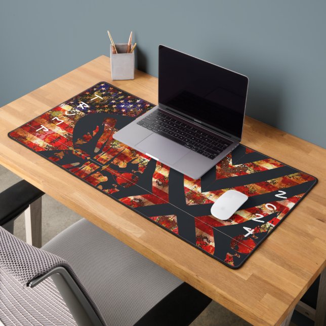 Republican Trump American Flag Art Personalized Desk Mat (Office 2)