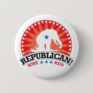 Republican! Vote Red! 2 Inch Round Button