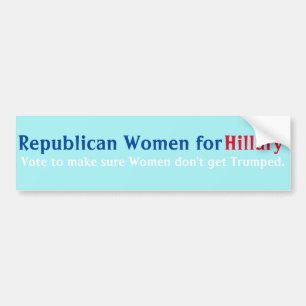 Republican Women for Hillary Bumper Sticker