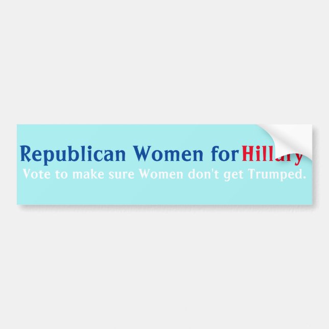 Republican Women for Hillary Bumper Sticker (Front)