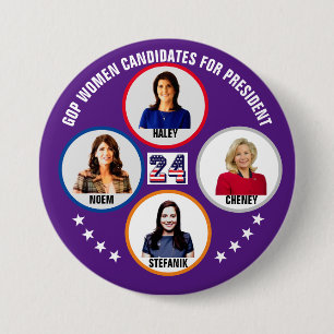 Republican Women for President 2024 3 Inch Round Button