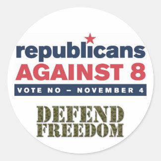 Republicans Against 8 Stickers