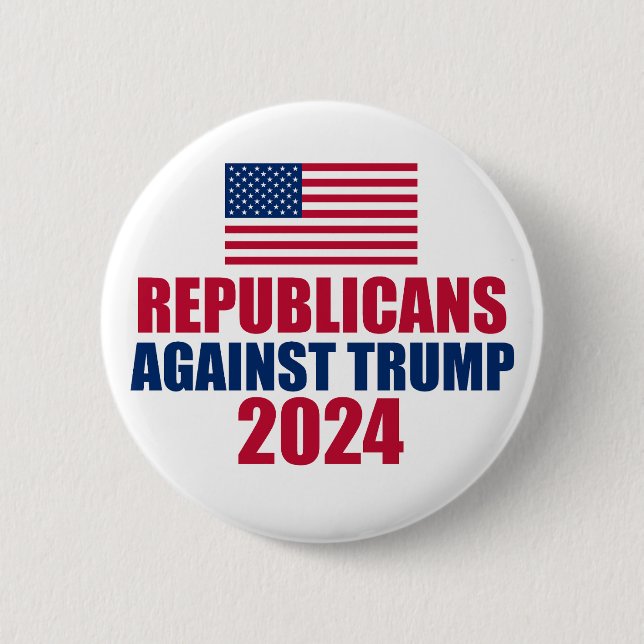 Republicans Against Trump 2024 Election 2 Inch Round Button (Front)