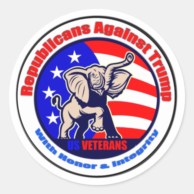 Republicans against trump stickers (Front)