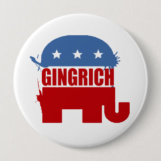 Republicans for Gingrich 4 Inch Round Button