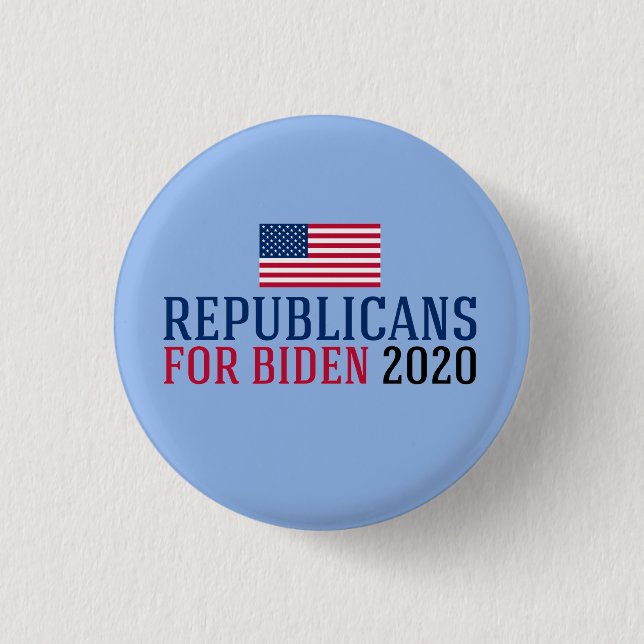 Republicans for Joe Biden 2020 1 Inch Round Button (Front)