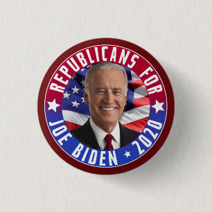 Republicans for Joe Biden US President Photo 2020 1 Inch Round Button
